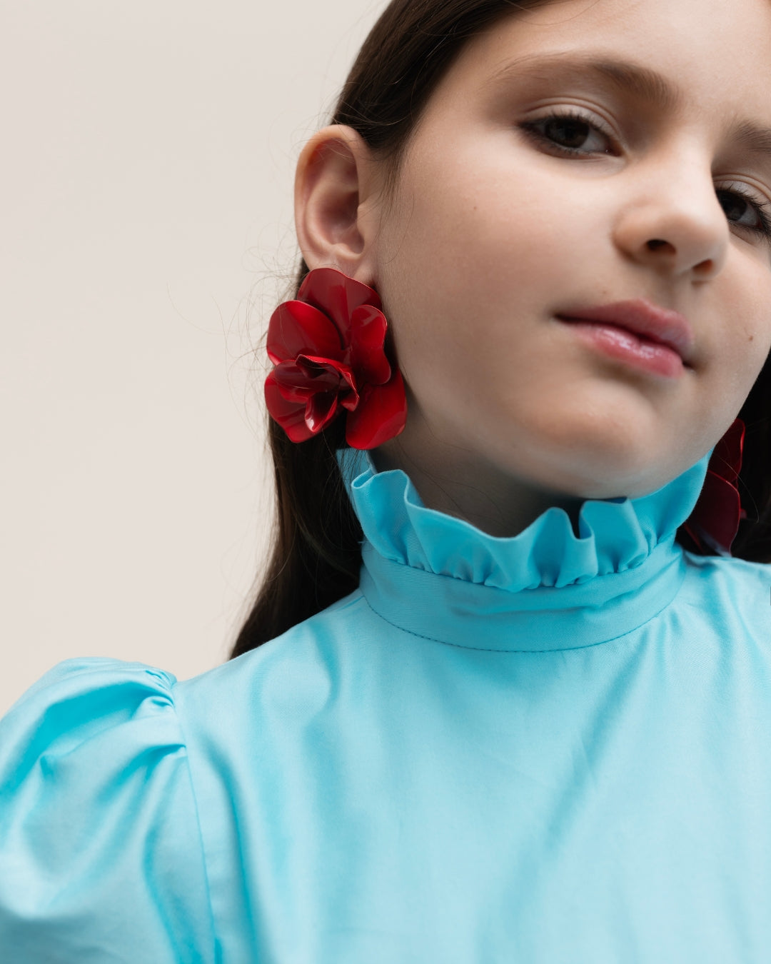 Sky blue tiered dress